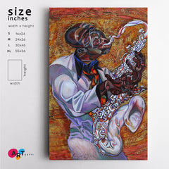 SOUNDS OF JAZZ Saxophonist Music Jazz Bund Beautiful Fine Art Music Wall Panels Artesty   