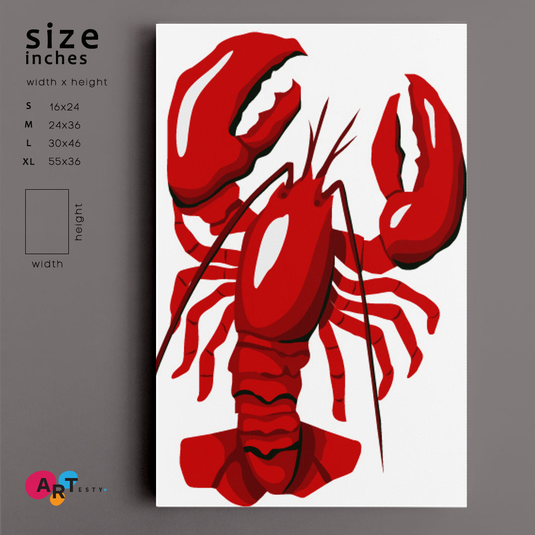 Red Lobster Animals Canvas Print Artesty   