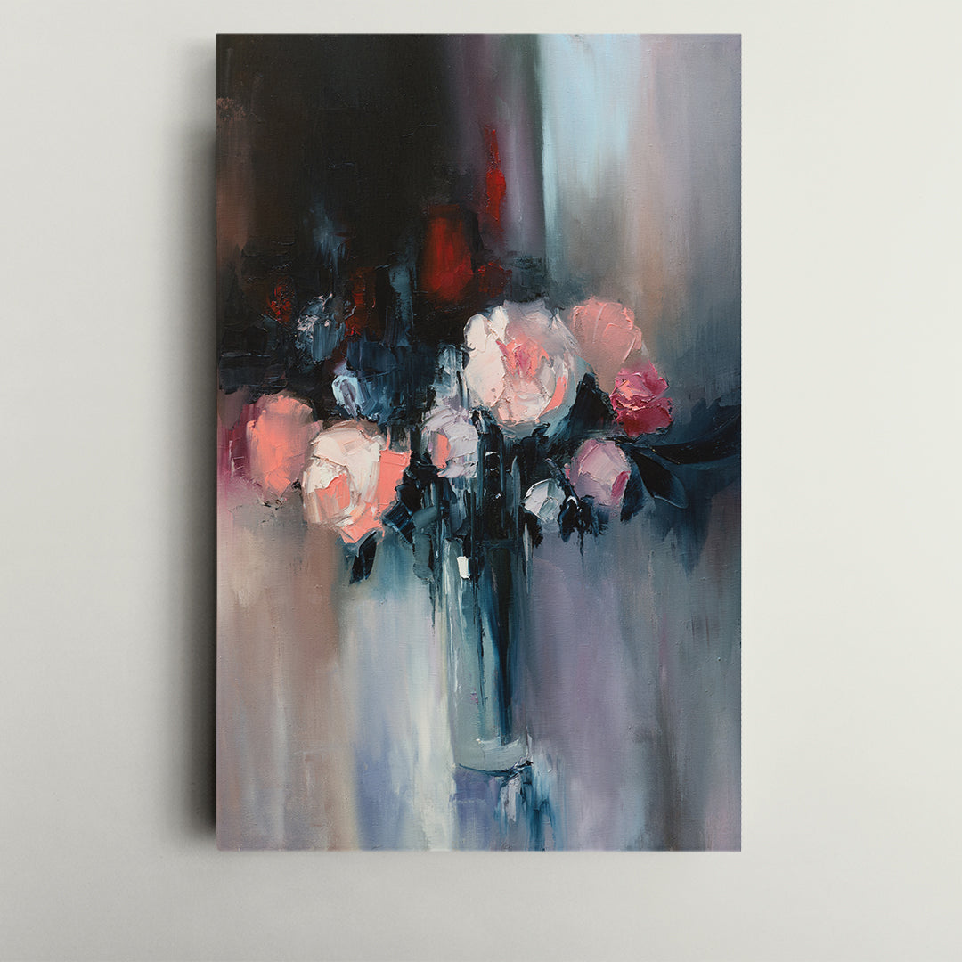 KISS FROM A RAIN Beautiful Flowers Bouquet Vibrant Colors - Vertical panel Fine Art Artesty 1 Panel 16"x24" 