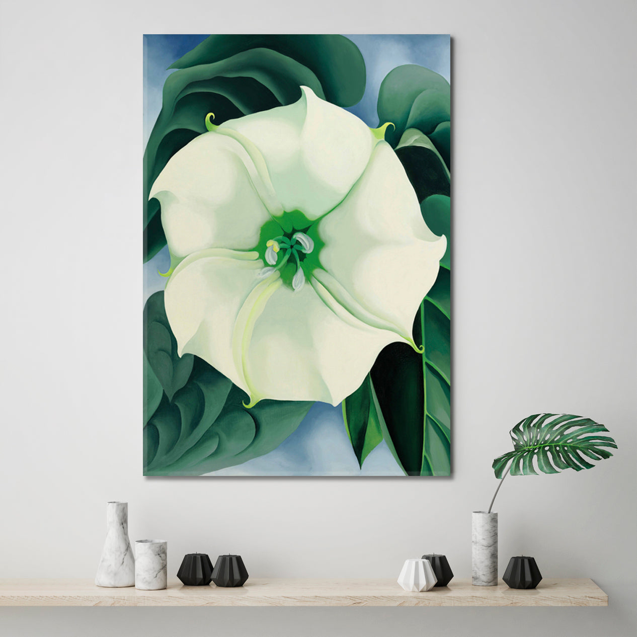 NATURALISM  Large Abstract Flowers | Vertical Floral & Botanical Split Art Artesty 1 Panel 16"x24" 