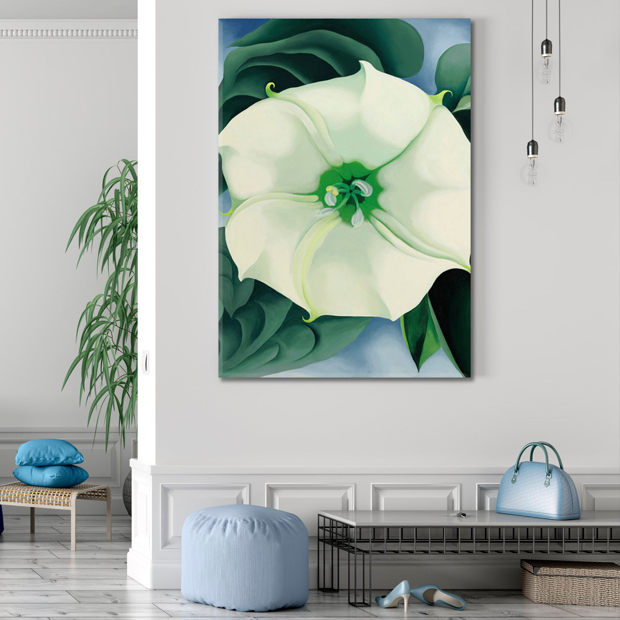 NATURALISM  Large Abstract Flowers | Vertical Floral & Botanical Split Art Artesty   