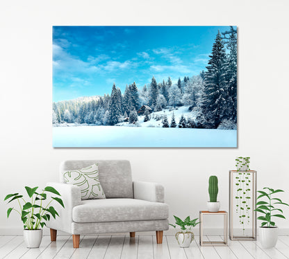 FABULOUS WINTER Snowy Mountain Forest Landscape Poster Scenery Landcape Artesty   