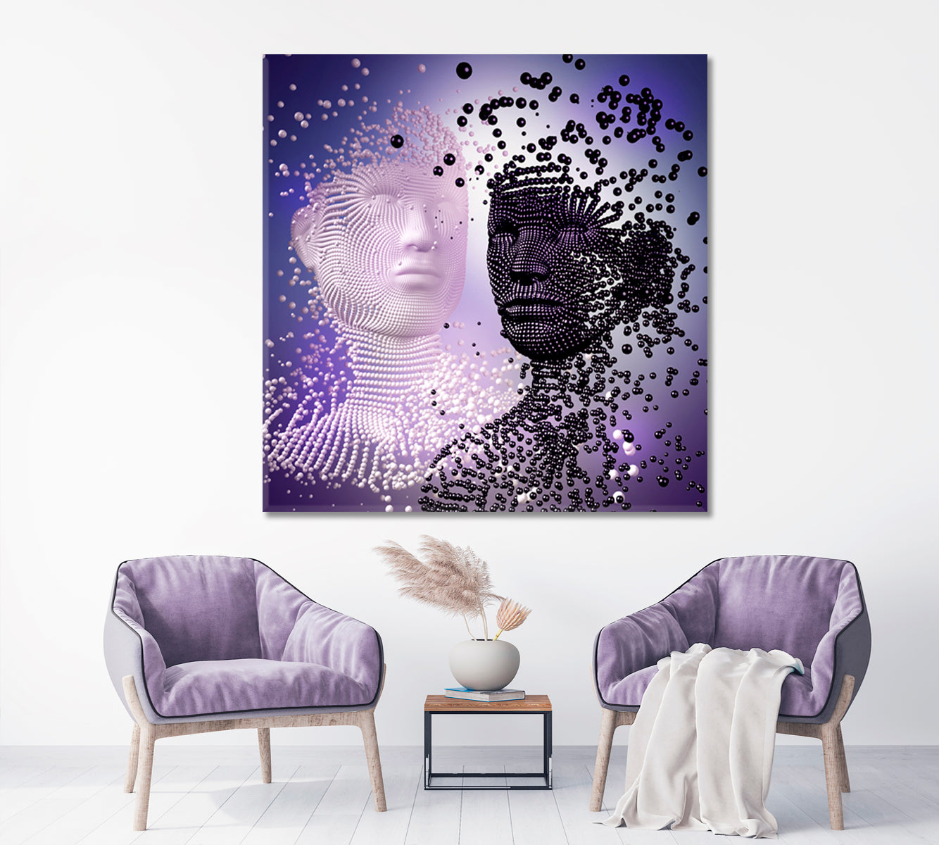 LOVE STORY Beautiful Sculpture Young Couple Yin Yang Poster Contemporary Art Artesty   