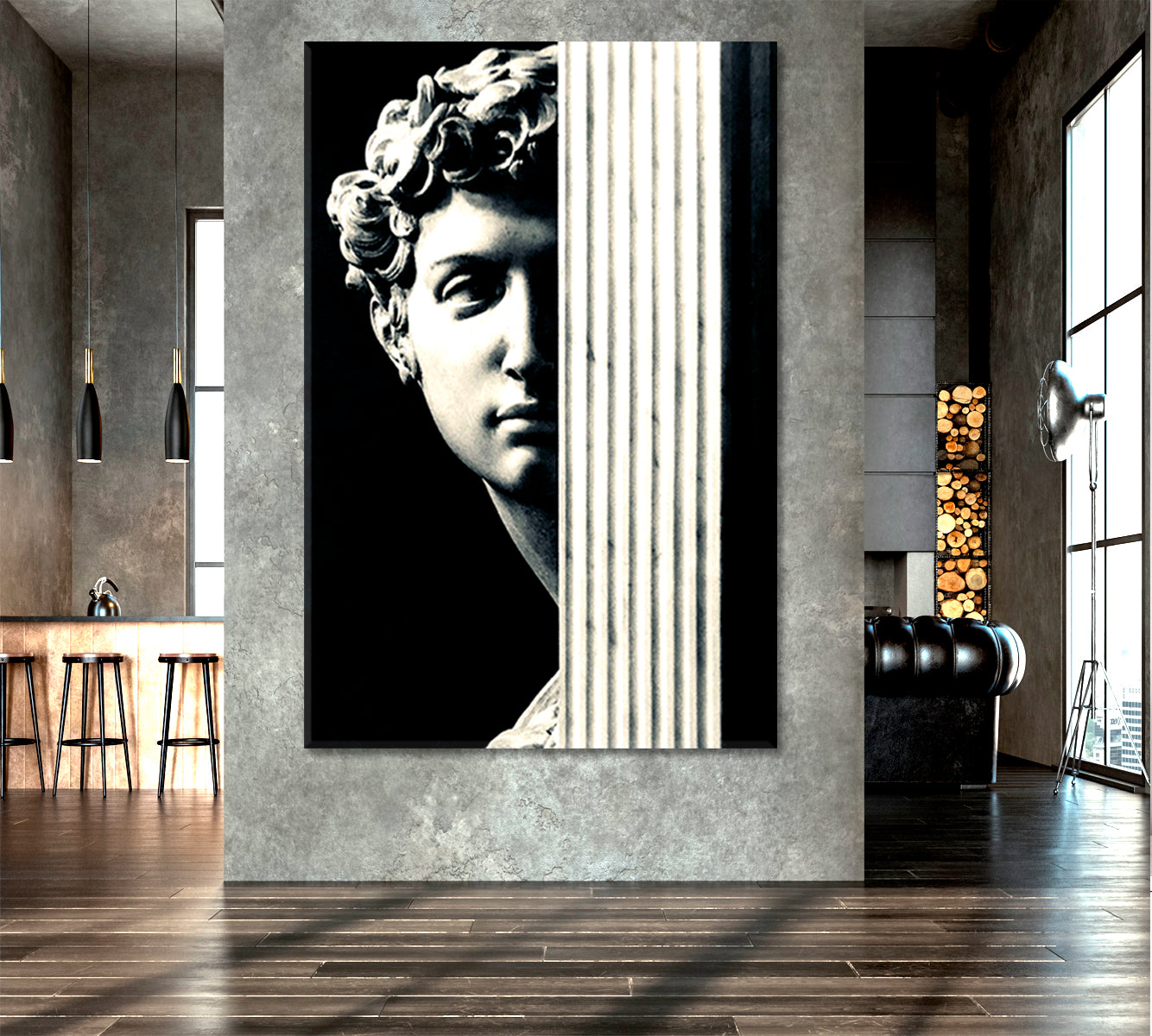 FACES OF ANCIENT Artistic Portrait Giuliano de Medici by Michelangelo Abstract Art Print Artesty   