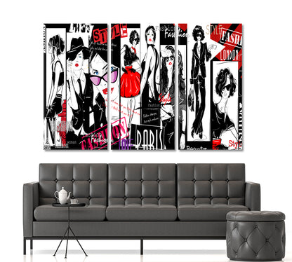 Fashion Girls Style Collage Trendy Poster Beauty Salon Artwork Prints Artesty   