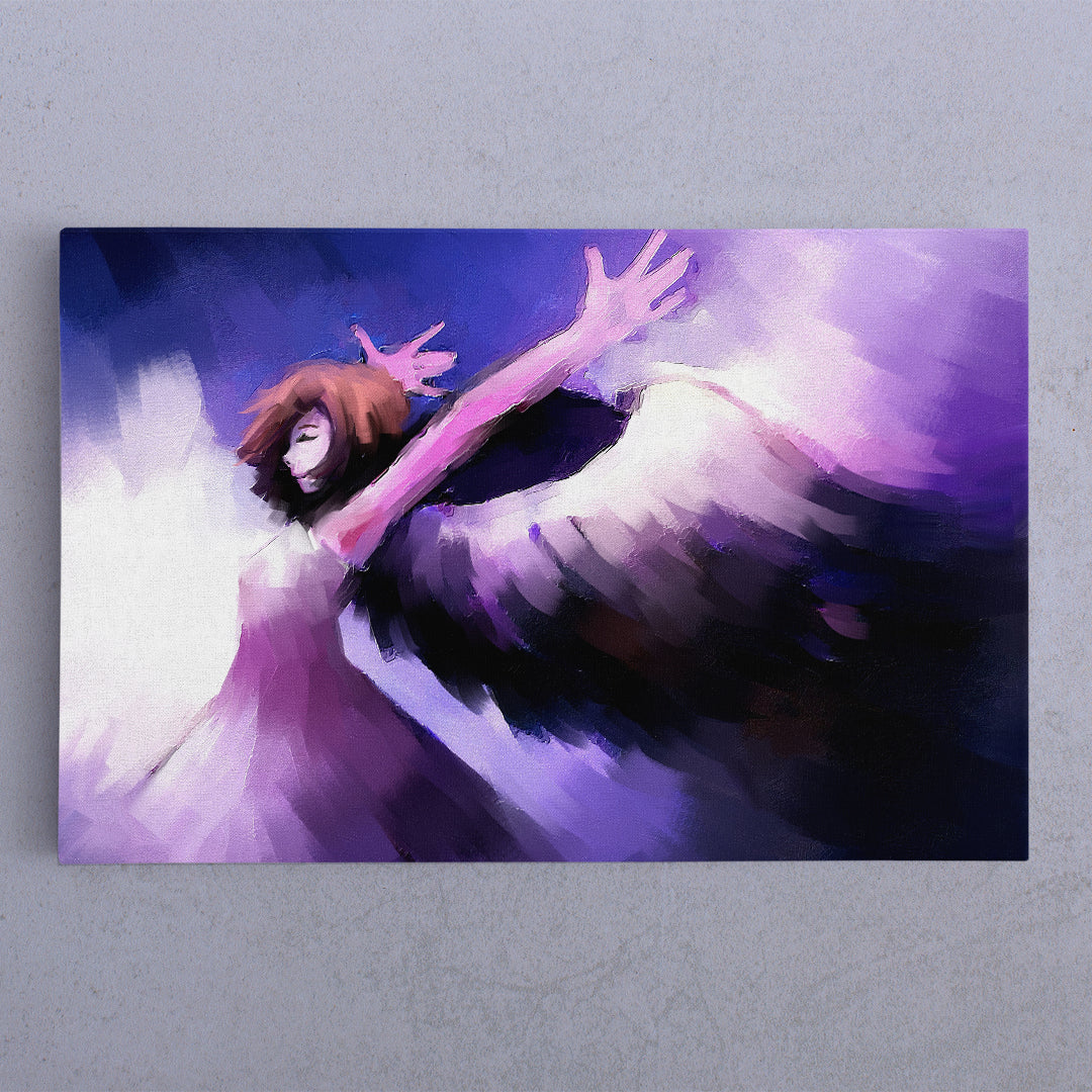 I'm Flying Angel Girl With Wings Fine Art Canvas Print TV, Cartoons Wall Art Canvas Artesty 1 panel 24" x 16" 