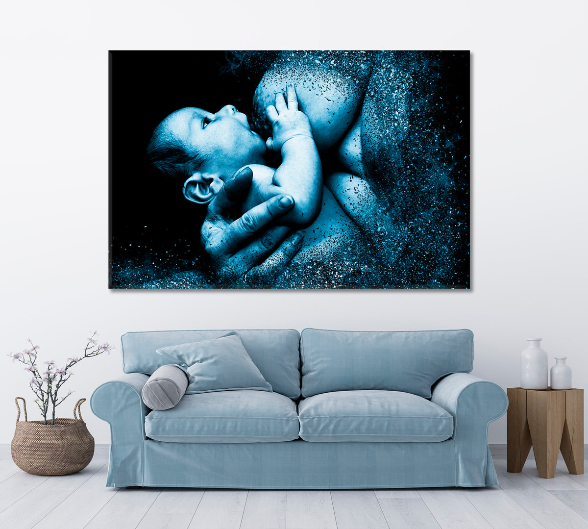 MOTHER AND CHILD Sweet Baby Photo Art Artesty 1 panel 24" x 16" 